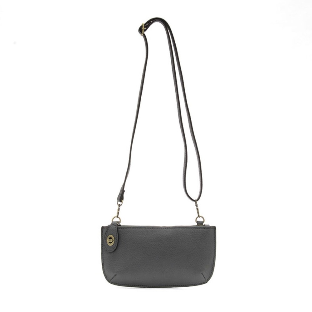 Joy Susan vegan Mini Crossbody Wristlet Clutch in shadow grey